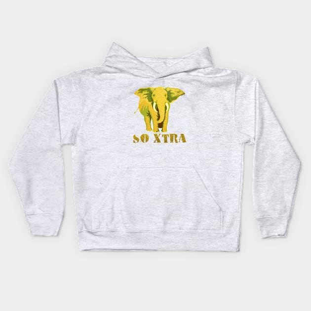 So Extra - Elephant Kids Hoodie by musicanytime